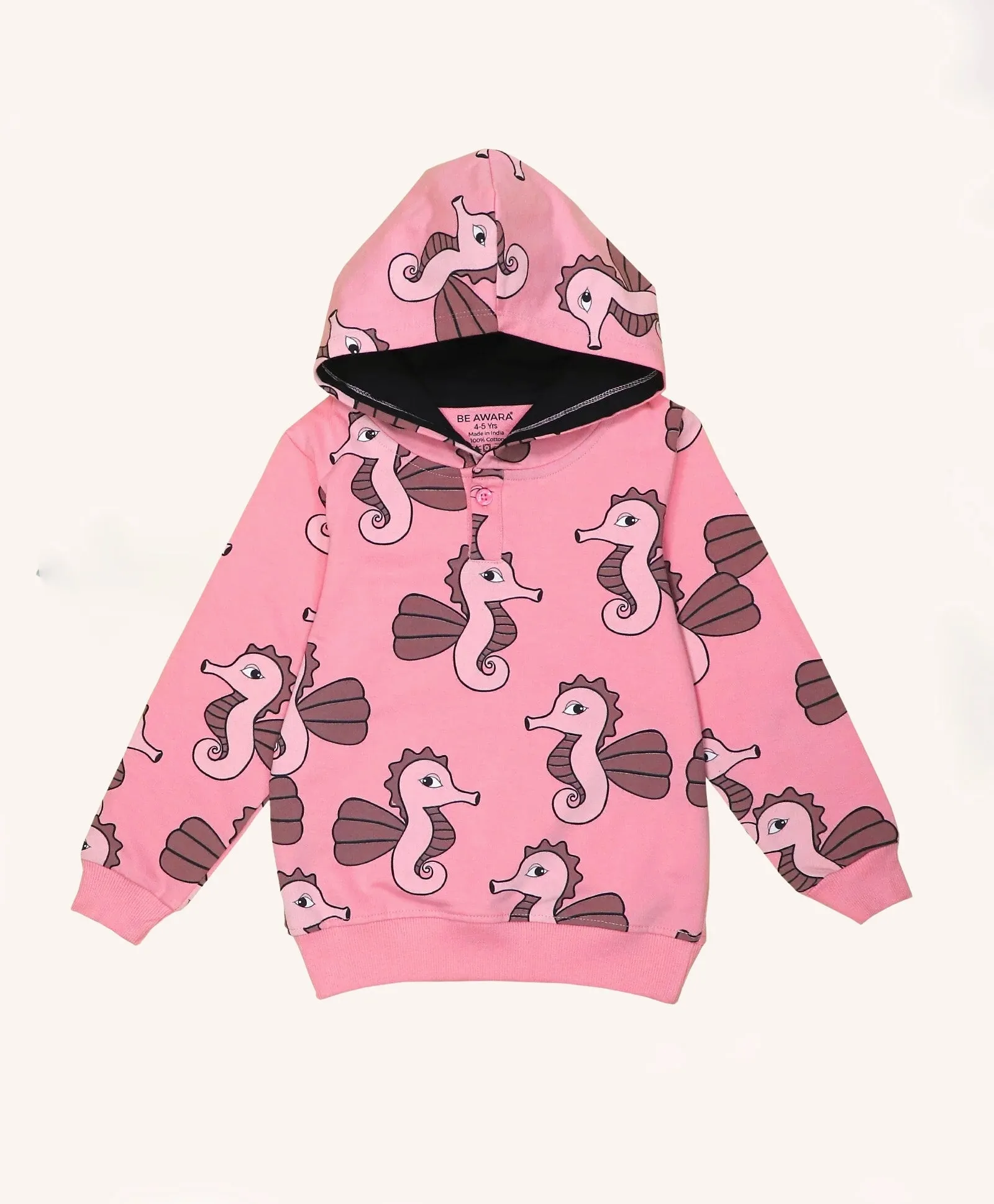 Sea Horse Pattern Kids Hoodie & Joggers Set