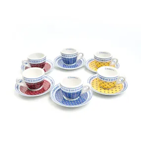 SET OF SIX COFFEE CUP WITH SAUCER