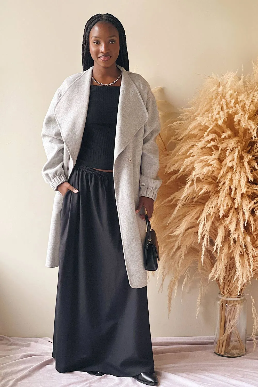 Souzie Grey | Oversized Wool Coat