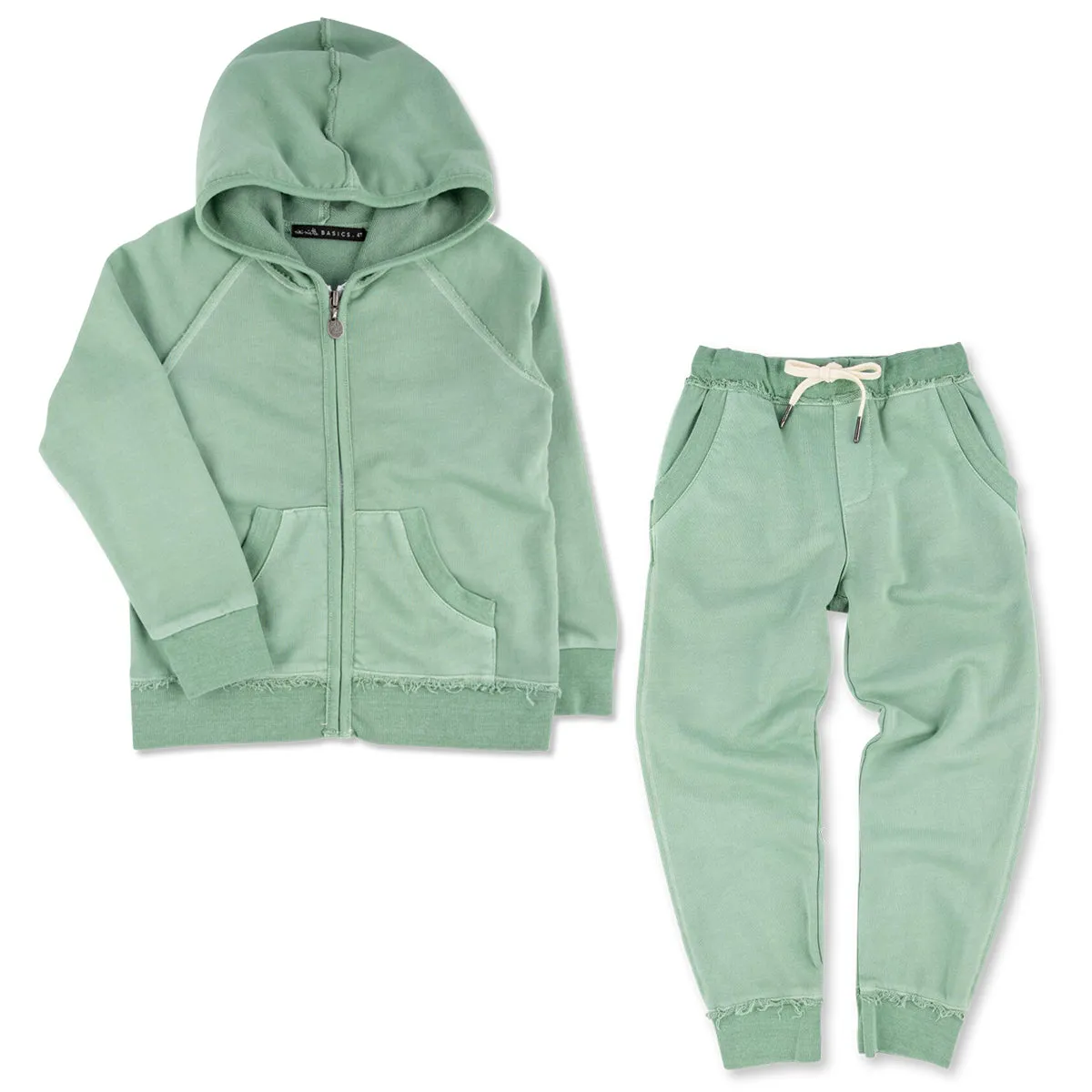 Spruce Zip Up Sweat Set | Neutral