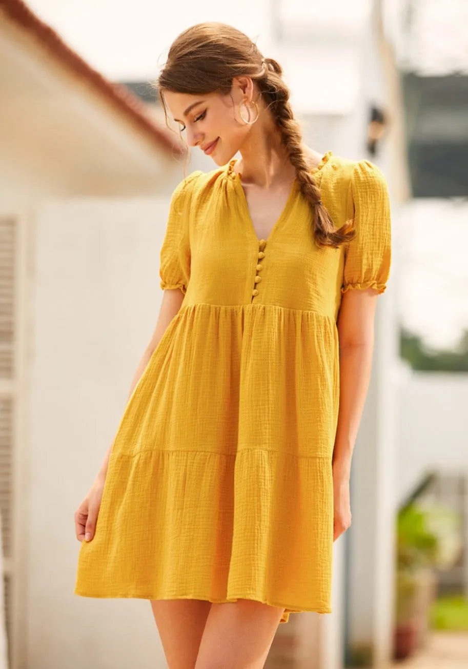 Sunshine Serenade Babydoll Dress