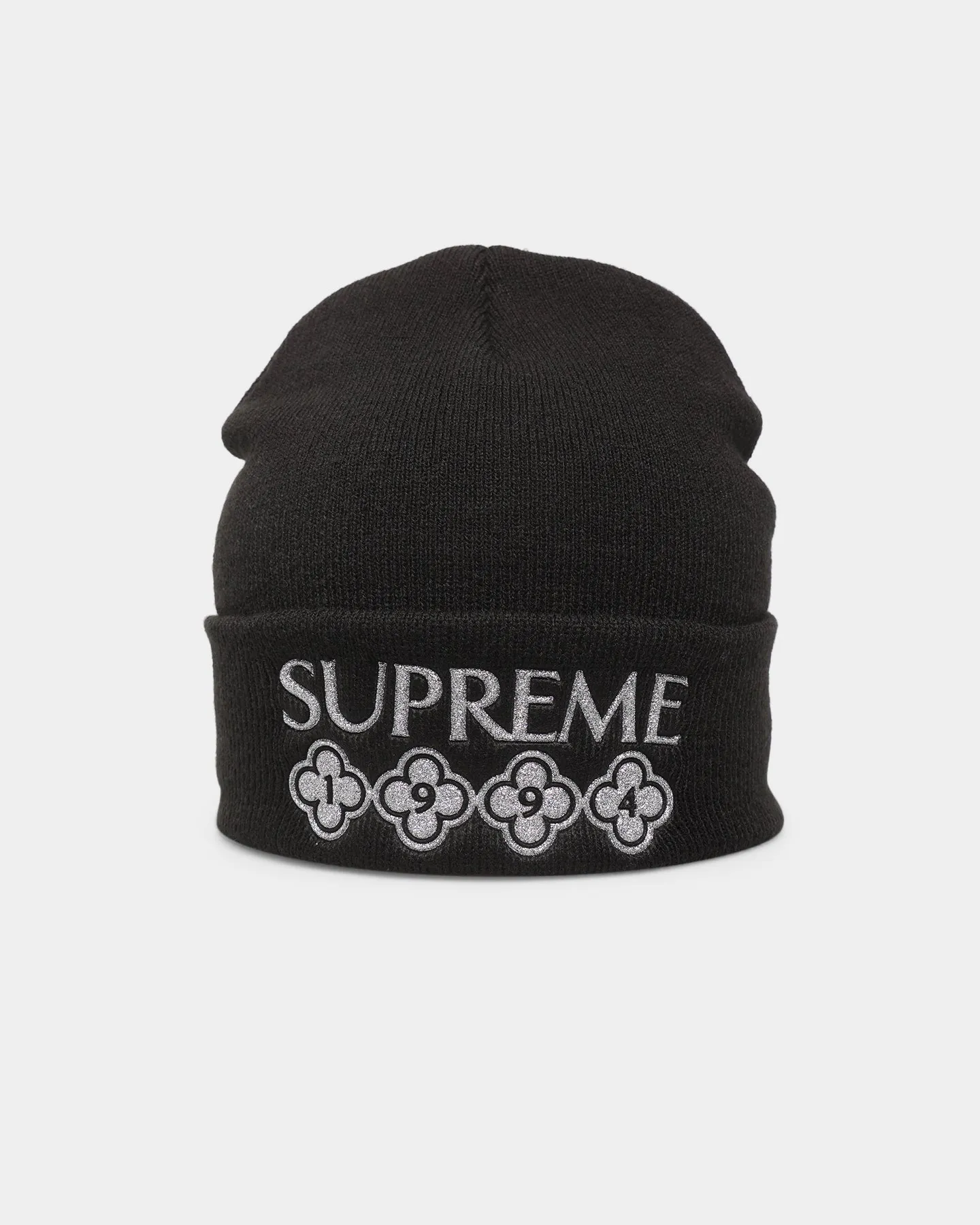 Supreme Glitter Beanie Black