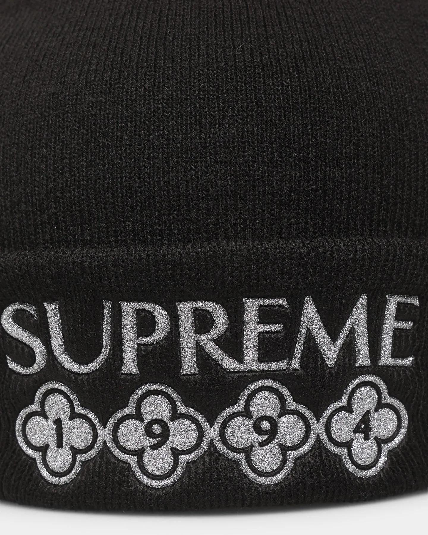 Supreme Glitter Beanie Black