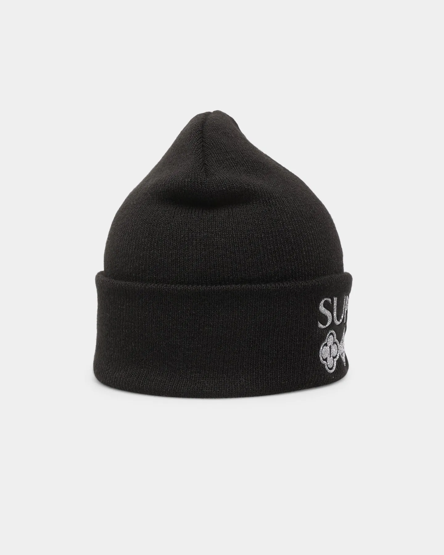 Supreme Glitter Beanie Black