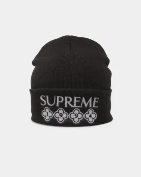 Supreme Glitter Beanie Black