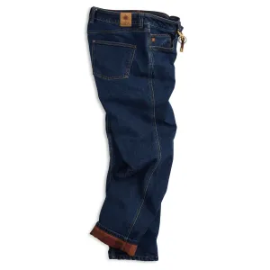 Territory Ahead Men's Classic Fit Flannel Lined Winter Denim Jean Pants in Deep Indigo