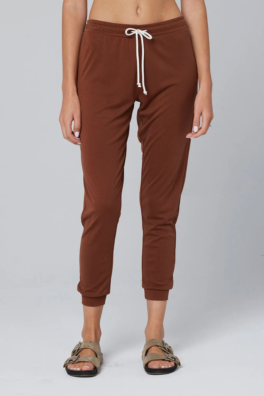 The Pull On Jogger by Saltwater Luxe - Brick Brown