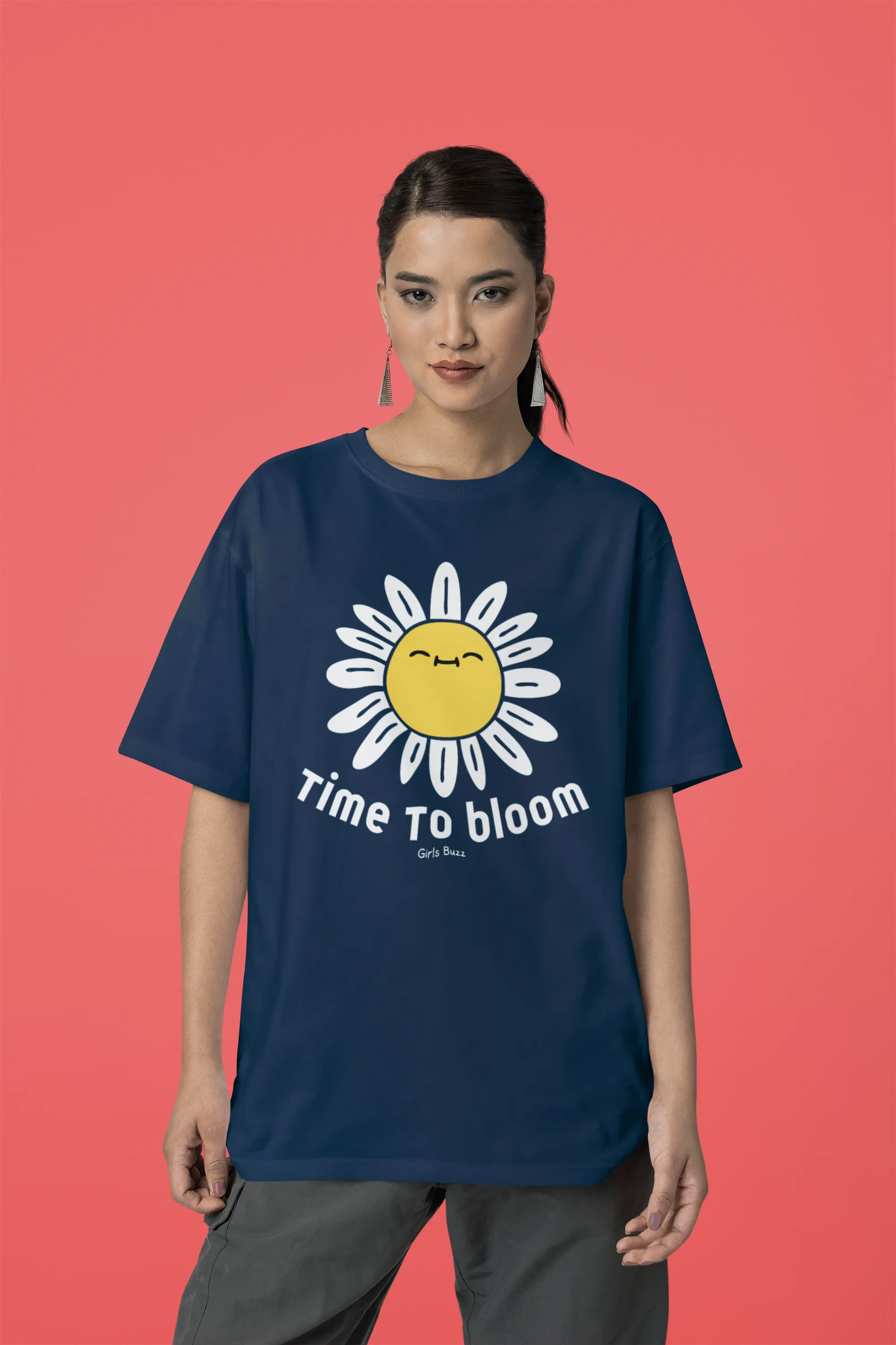 Time To Bloom Oversized T-shirt