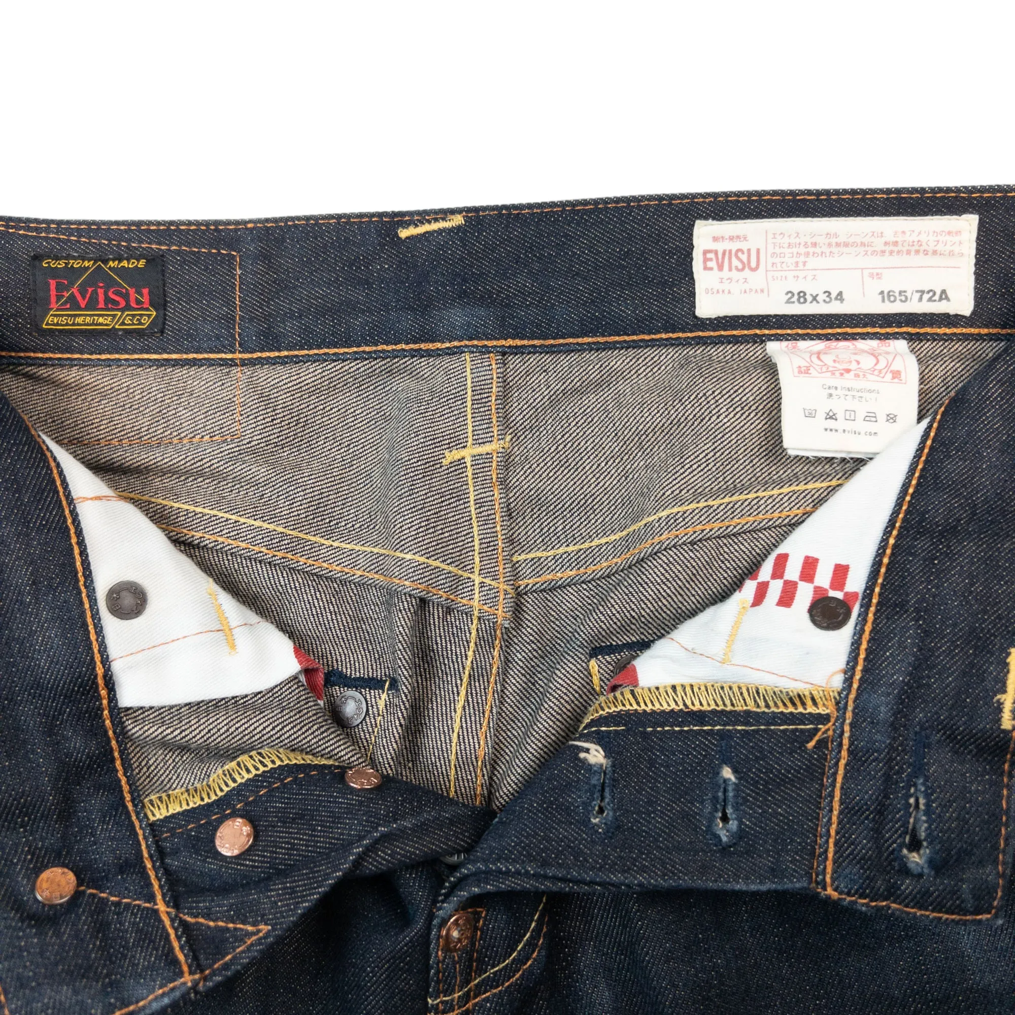 Vintage Evisu Double Gull Japanese Denim Jeans Size W28