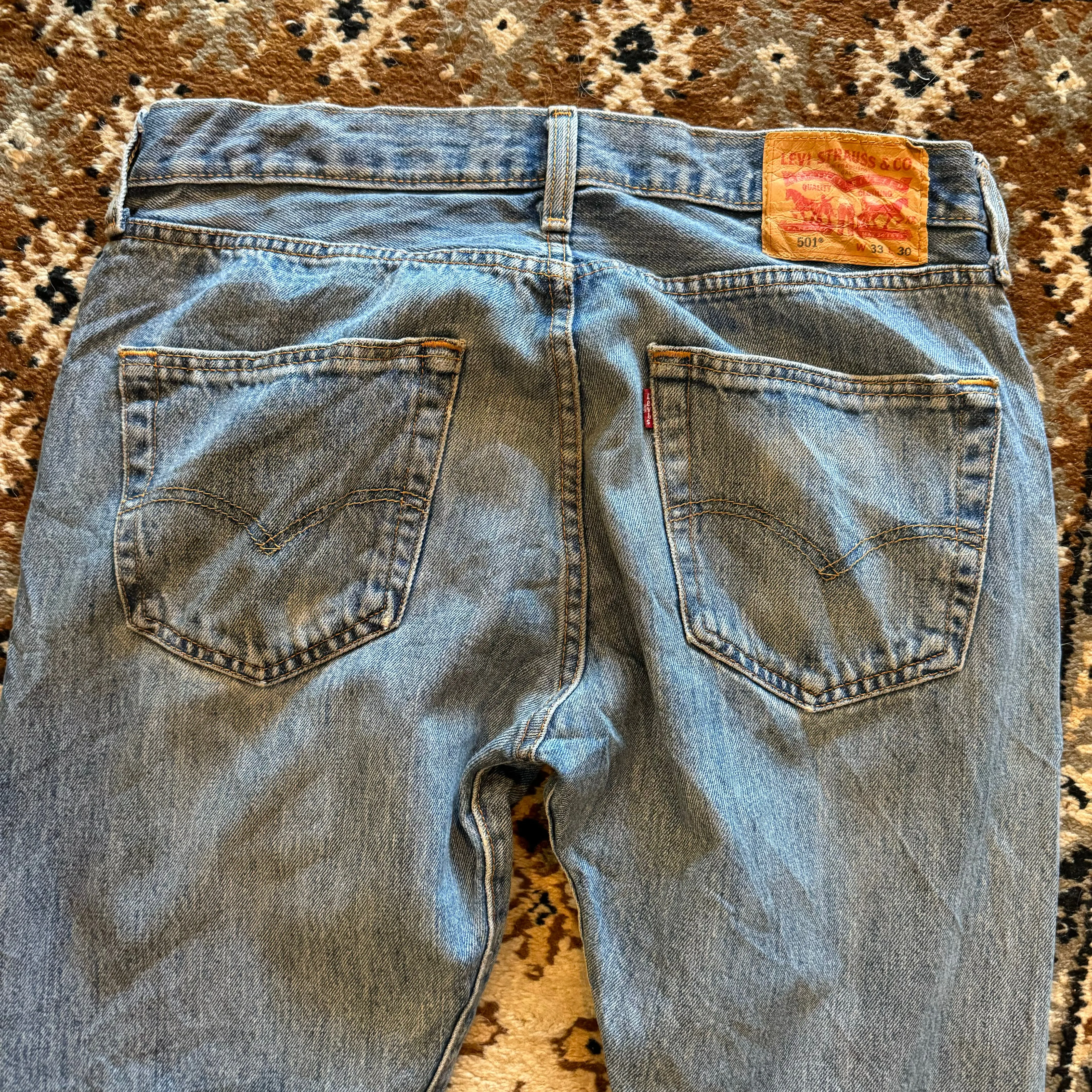 Vintage Levi 501 Mid Blue Wash 33" 30