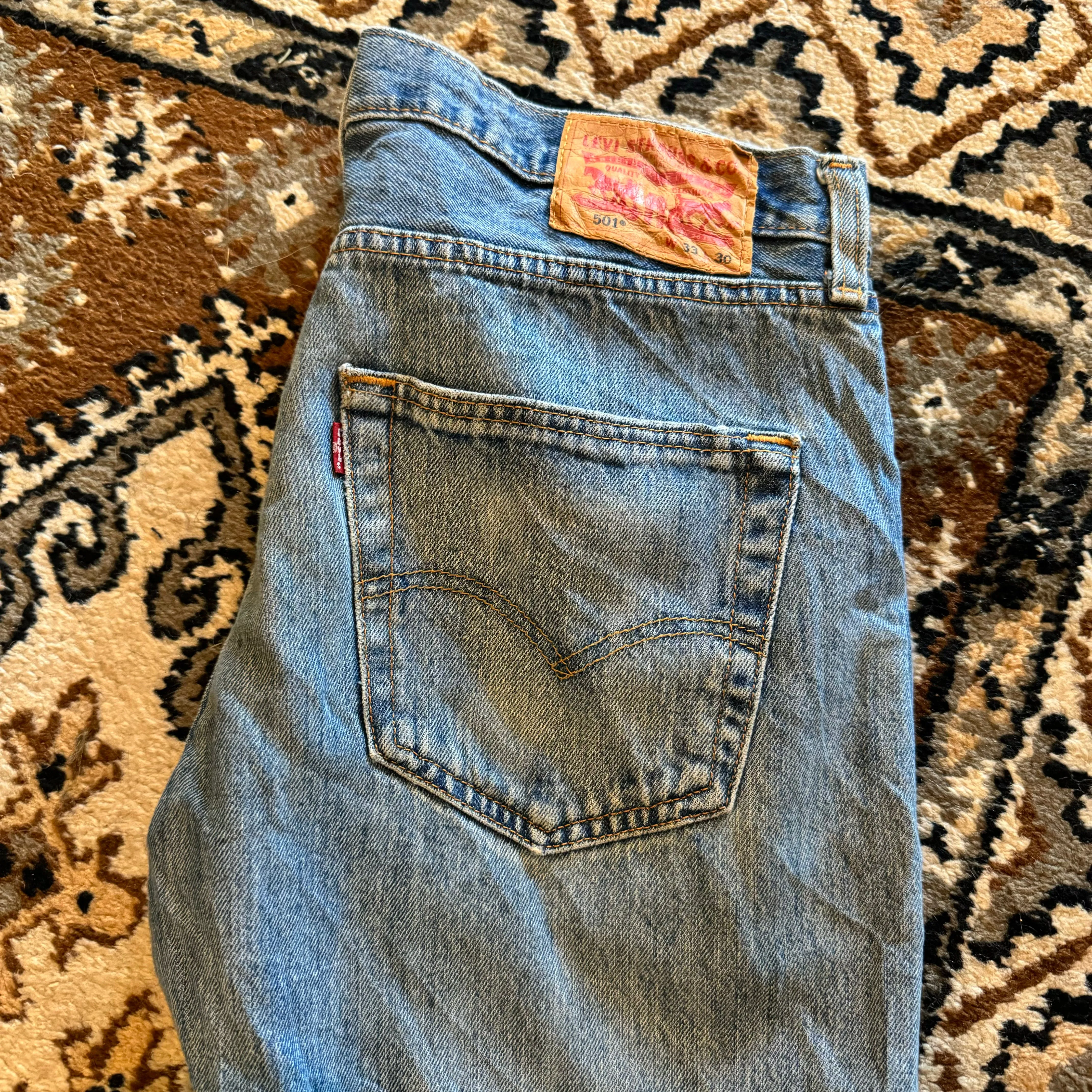 Vintage Levi 501 Mid Blue Wash 33" 30