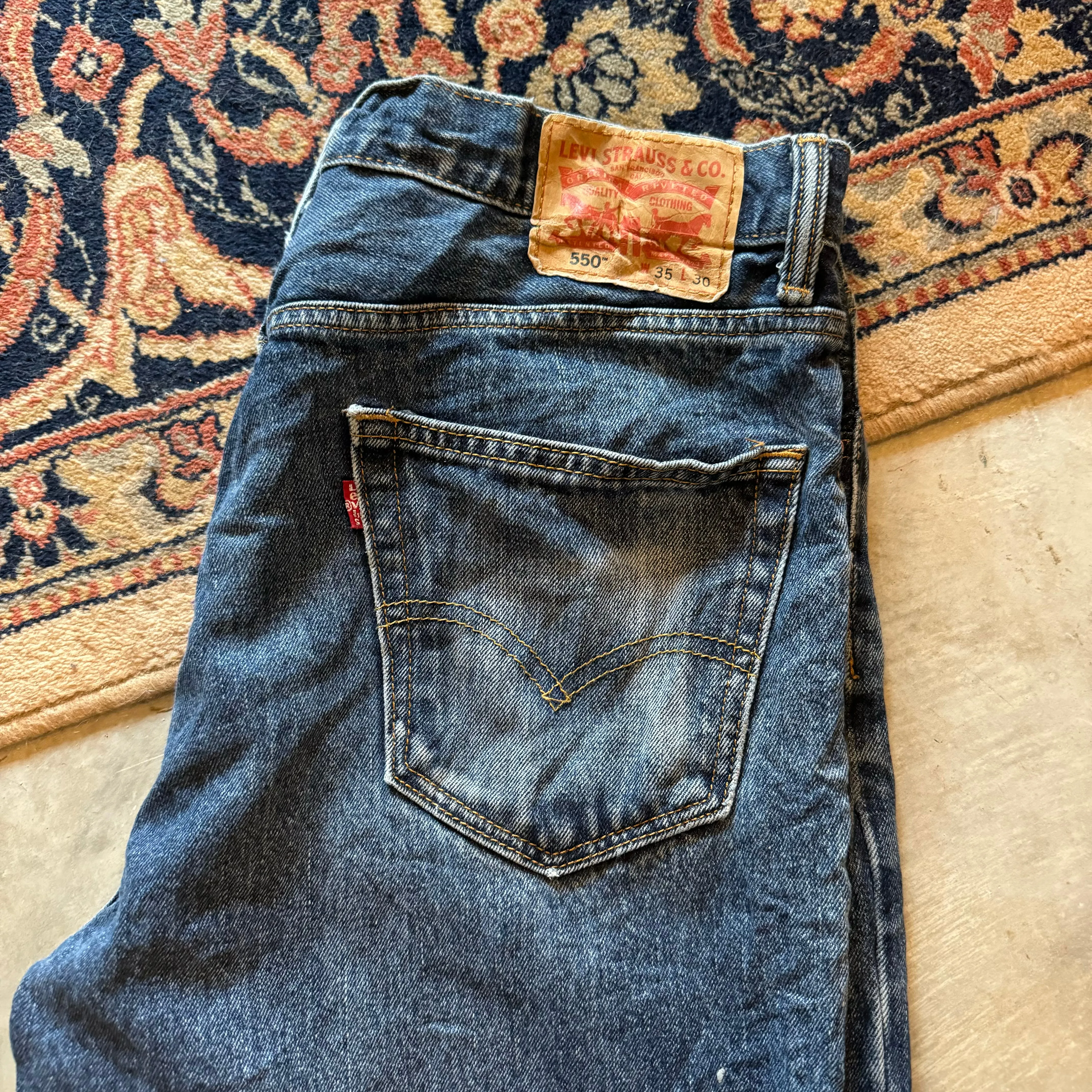 Vintage Levi 550 Blue Wash 35" 30"