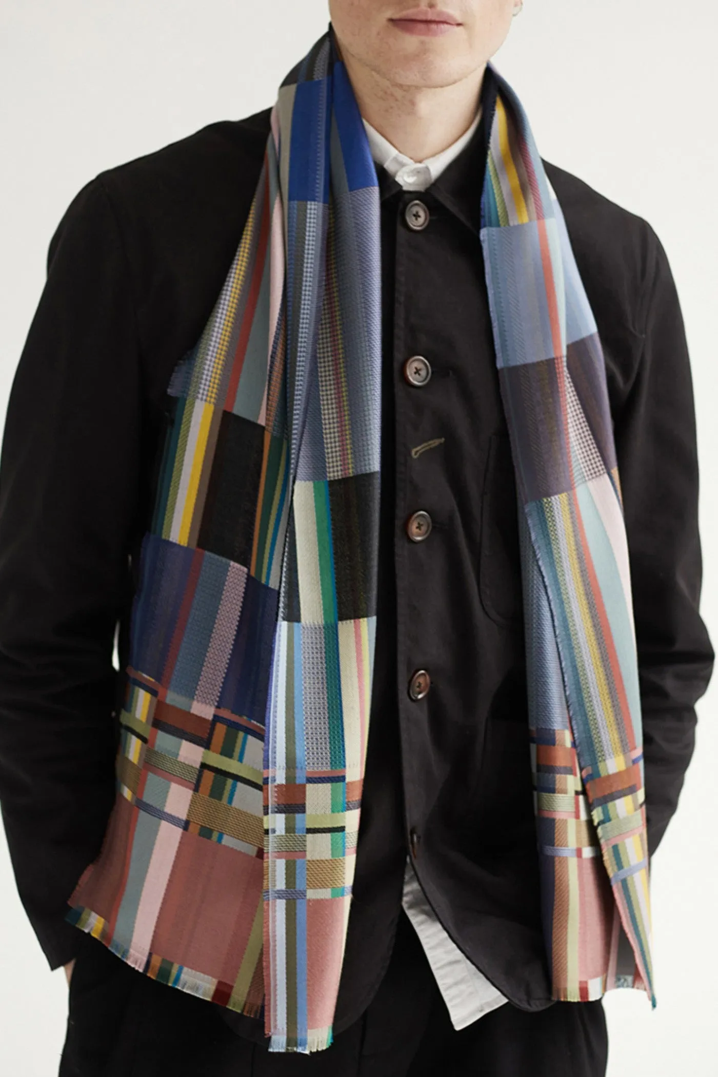 Wallace Sewell Silk scarves - Walpole - TWILIGHT NAVY/GREY