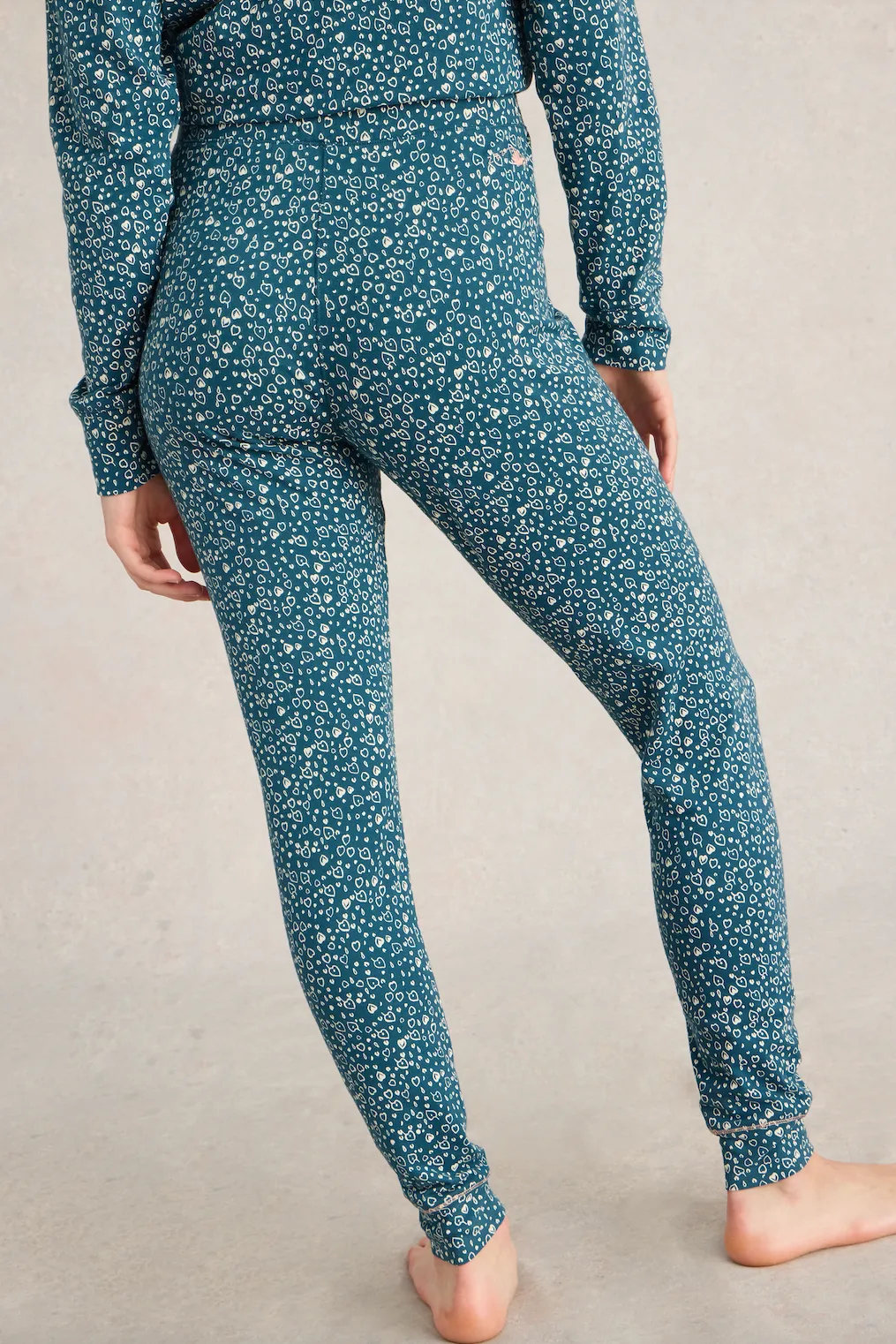 White Stuff Selena Jersey Teal Print Legging