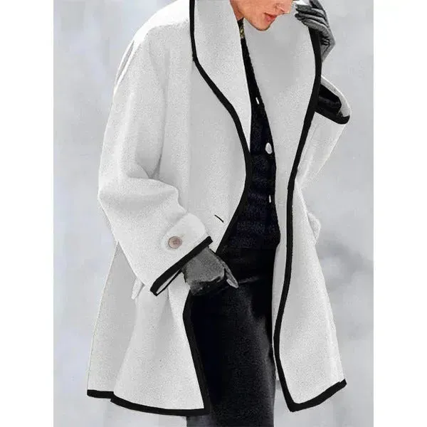 Winter Plain Hooded Cashmere coat for women