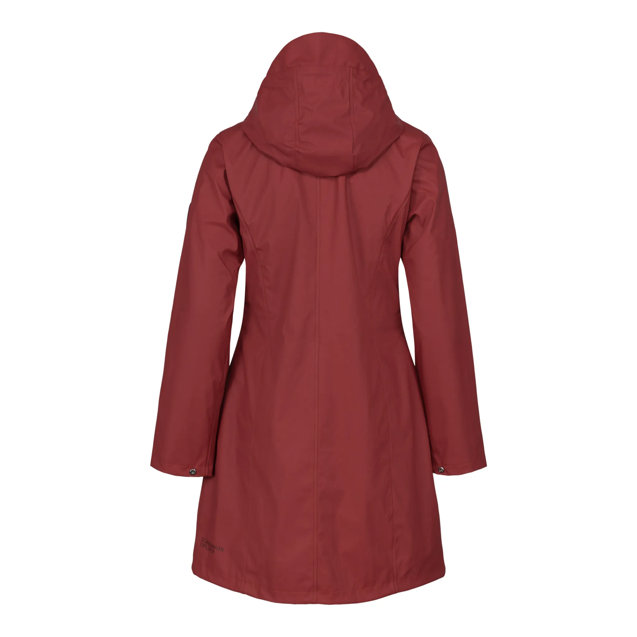 Women's Scandinavian Raincoat - Burgundy