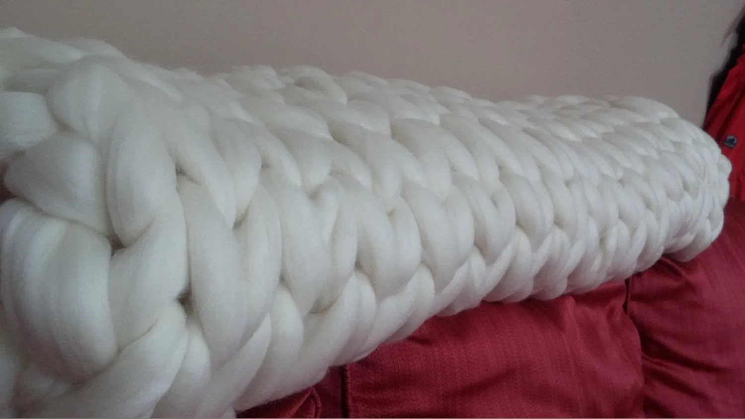 Wool Roving Top 8 lbs Pounds White DIY Roving Fiber Spinning, Make Your Own- Felting Crafts Large Chunky (Arm or PVC) Knit Throw Blanket USA