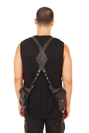 Woven Leather Shoulder Holster Bags